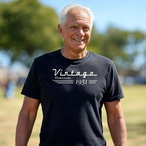 Camiseta de 75.º cumpleaños: estilo coche clásico de 1951 (cualquier año)