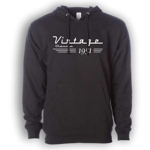 1951 vintage classic birthday hoodie sweatshirt personalized