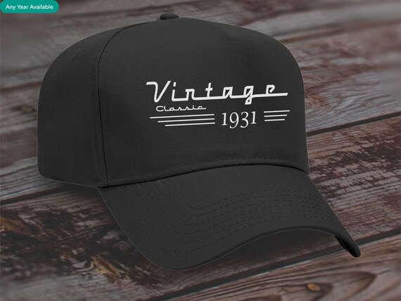 Makes a great birthday gift for a 90th birthday! Vintage Classic Car Guy Birthday Cap 1931 Birthday Cap Hat For 90th Birthday