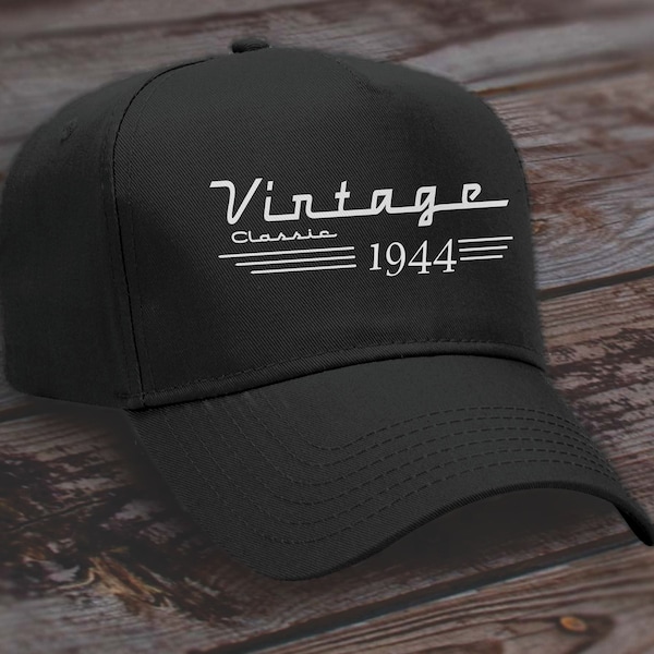 1944 Birthday Cap - Vintage Classic Car Guy Birthday Cap - Hat For 80th Birthday - Makes a great birthday gift for 80th birthday!