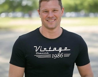 40th Birthday 1986 T-Shirt – Vintage Classic Car Style - Any Year