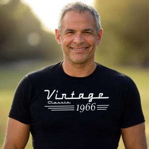 Vintage 1966 Birthday Shirt – Classic Car Style, 60th Gift - Any Year