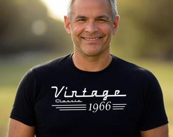 Vintage 1966 Birthday Shirt – Classic Car Style, 60th Gift - Any Year