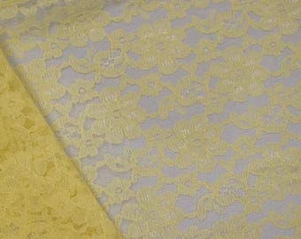 Classic Lace Fabric by the Yard in Yellow 7736