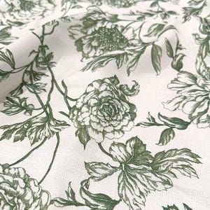 Artistry Bloom Fabric by the Yard in Willow Green