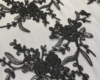 Laylani Lace Fabric by the Yard in Black
