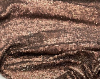 Glitz Sequins Fabric by the Yard in Cognac