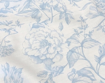 Artistry Bloom Fabric by the Yard in Light Blue