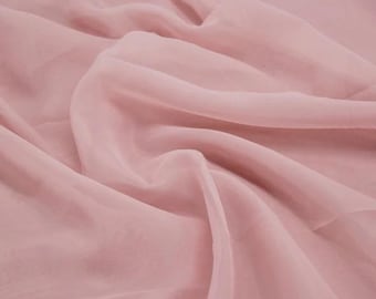 Voile (Double Wide) Fabric by the Yard in Dusty Rose 7003