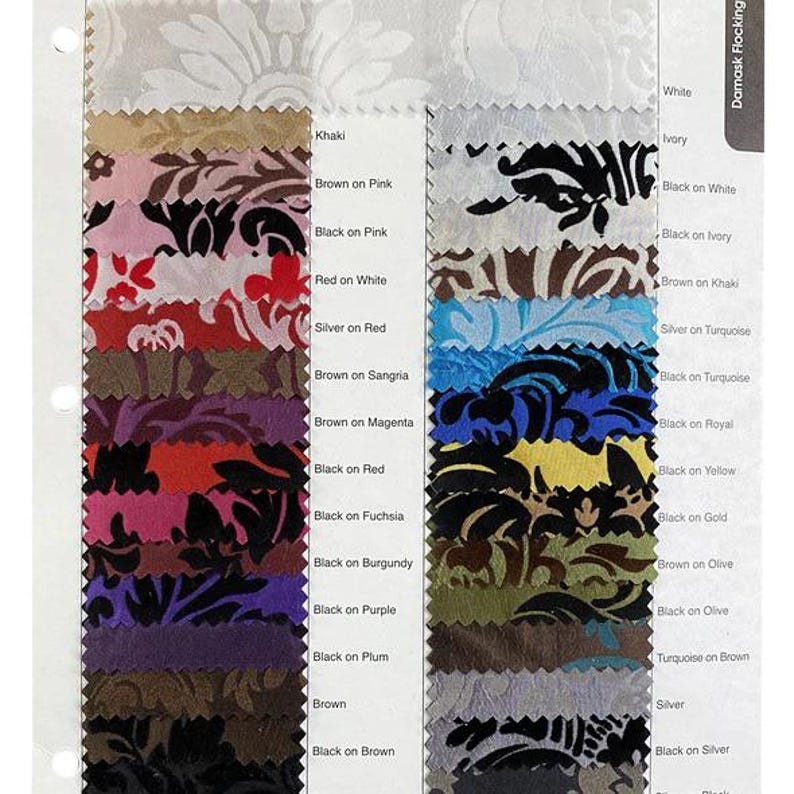 Damask Flocking Taffeta Fabric by the Yard