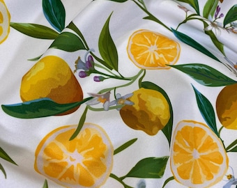 Lemon (Poly Print) Fabric by the Yard