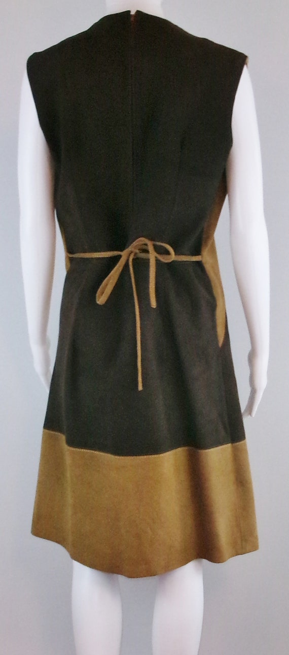 VTG Arttimex S. A. Mexico Leather Suede Dress 196… - image 3