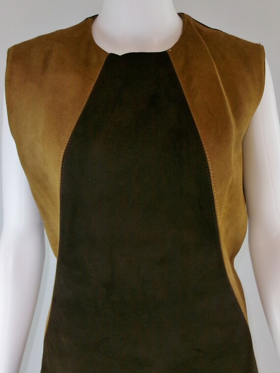 VTG Arttimex S. A. Mexico Leather Suede Dress 196… - image 1