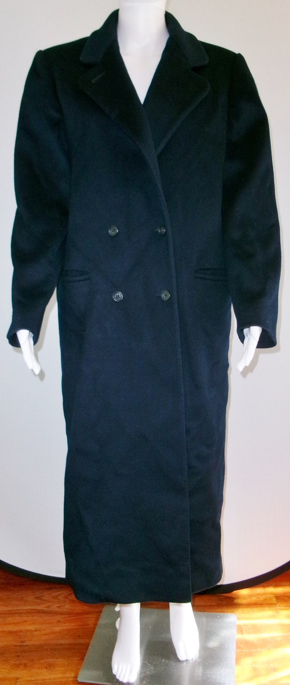 JG Hook Womens M 100% Wool Long Pea Coat Navy Blu… - image 3