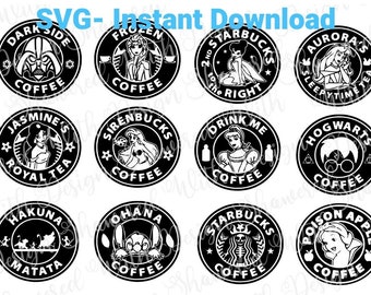 Starbucks Princess Coffee SVG, Tshirt decal, DIGITAL design, Minnie Bound, Coffee addict,Instant Download