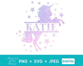 Unicornio SVG, Calcomanía de camiseta, Diseño digital, PNG Jpg, Unicornio brillante Svg, Cumpleaños de unicornio, Descarga instantánea