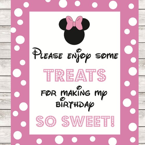Minnie Mouse Food Labels INSTANT DOWNLOAD Minnie Mouse Party Etsy