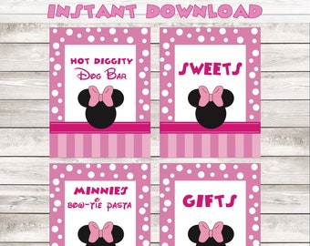 Minnie Birthday Signs 5 pack