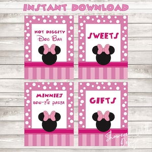 Minnie Birthday Signs 5 pack