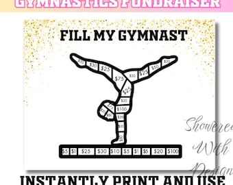 Pick a Date to Donate - Gymnastics, cash calendar, fill my gymnast, fundraiser with FREE tracking sheet printable