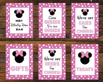 4x6 size The ULTIMATE Minnie Mouse Party Printable Set / Instant DOWNLOAD / Hot Diggity Dog / Minnie Mouse  / Minnie Mouse Sign