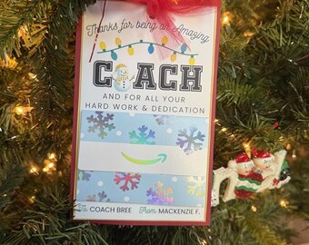 Coaches Editable Gift Card Holder