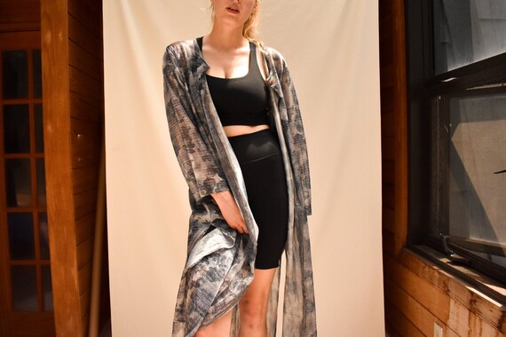 metallic sheer shirt