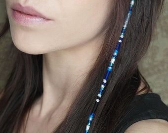 Custom Made Blue Clip in Hair Wrap With Jewel Cluster - Etsy Custom Made Blue Clip in Hair Wrap With Jewel Cluster - Etsy