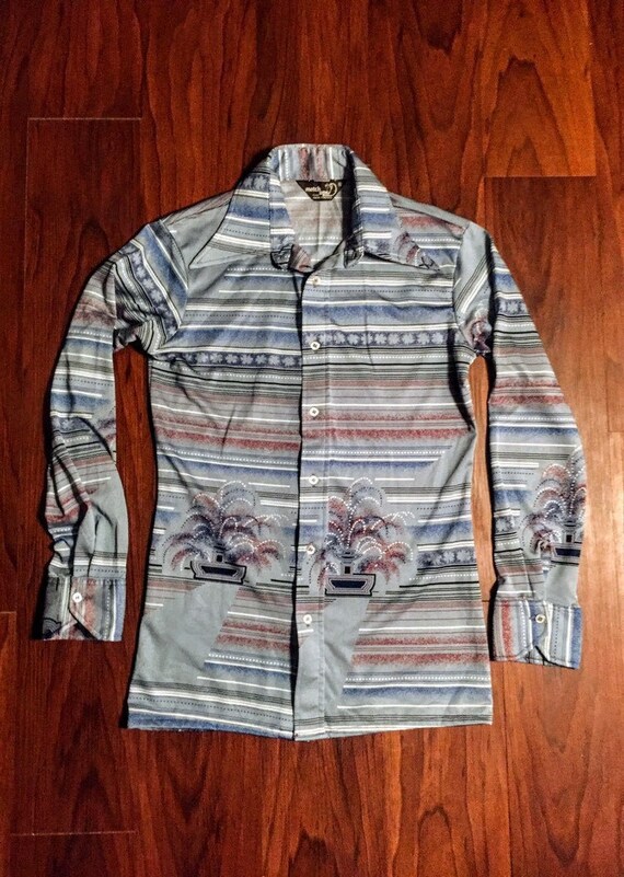 Rare 1970s / 70s Fresh MATCHY UPSY Vintage Mens Ch