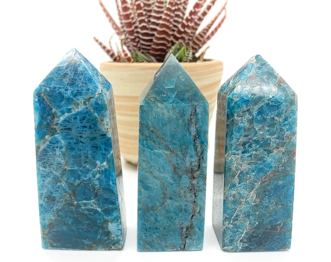Blue Apatite Crystal Tower