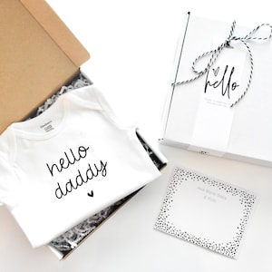 Pregnancy Reveal to Husband | Hello Daddy Pregnancy Announcement Gift Box | Hello Daddy Announcement Gift Box | Baby Reveal For Dad To Be
