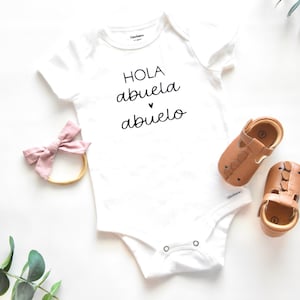 Hola Abuela + Abuelo Pregnancy Announcement | Spanish Baby Announcement for Grandparents | Pregnancy Reveal to Grandparents | Baby Reveal