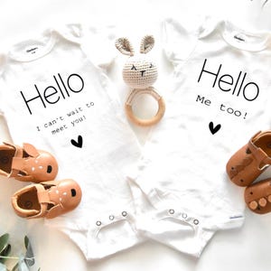 Twin Baby Onesies | Baby Shower Gift | Baby Announcement Gift | Twin Pregnancy Reveal | Twins Pregnancy Announcement Onesie | Mom To Be Gift