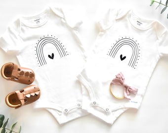 Twin Baby Onesies | Baby Shower Gift | Baby Announcement Gift | Twin Pregnancy Reveal | Twins Pregnancy Announcement Onesie | Mom To Be Gift