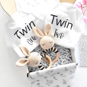 Twin Pregnancy Reveal | Baby Shower Gift For Twins | Twin Baby Announcement | Twins Pregnancy Announcement Onesie | New Mom Expecting Twins