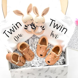 Twin Baby Shower Gift | Twin Baby Announcement Gift | Twin Baby Onesies | Baby Twins Gift Box | Newborn Twins Gift | New Expecting Mom Gift