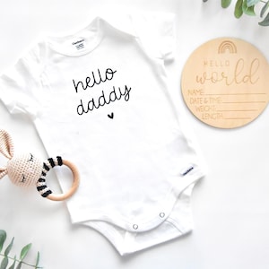 Hello Daddy Onesie |  Pregnancy Announcement for Dad | Baby Reveal | Pregnancy Reveal to Dad | Baby Announcement for Dad | Dad To Be