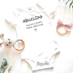 Spanish Pregnancy Announcement Gift Box | Abuelitos Onesie | Spanish Baby Reveal | Spanish Grandparents to be Announcement