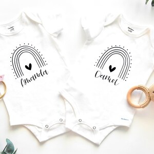 Twin Baby Onesies | Baby Shower Gift | Baby Announcement Gift | Twin Pregnancy Reveal | Twins Pregnancy Announcement Onesie | Custom Onesie