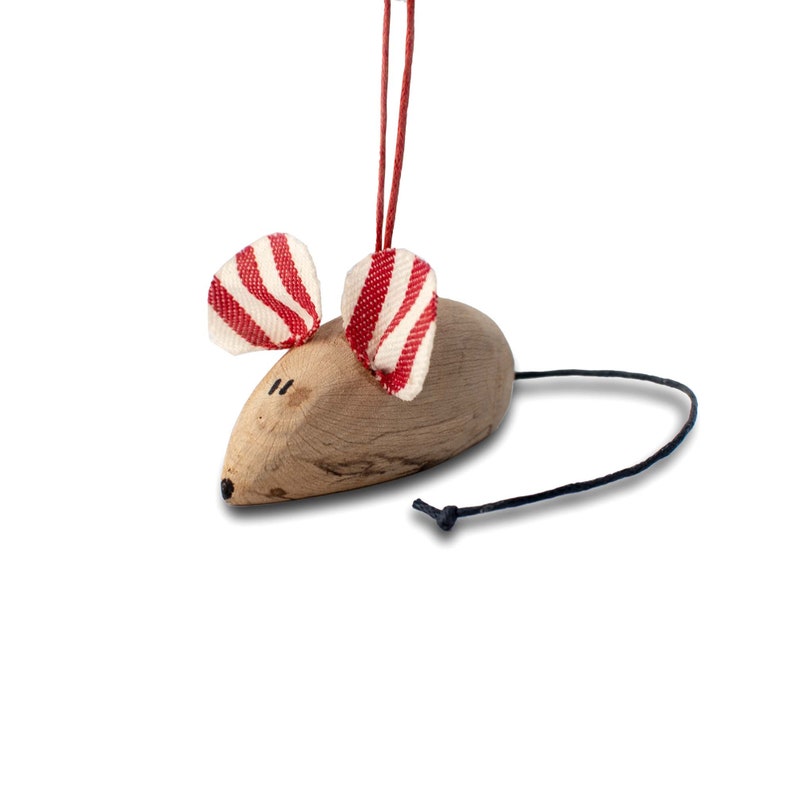 Mouse ornament set of two. Driftwood ornaments Etsy
