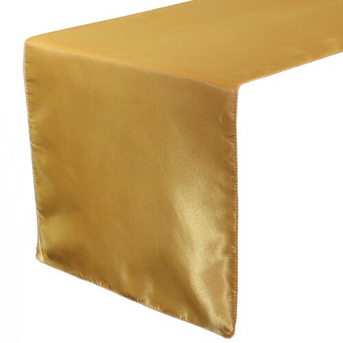 Gold Satin Table Runner Wedding Table Runner Etsy