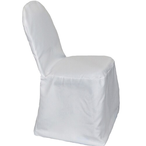White Polyester Folding Chair Cover Wedding Chair Covers Etsy