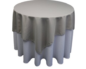 gray tablecloth square polyester inch tablecloths favorite items