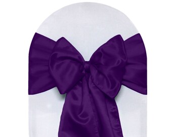 purple chair sashes etsy