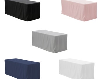 4 FT X 24 Inches Fitted Polyester Tablecloth Rectangular | Wholesale Tablecloths