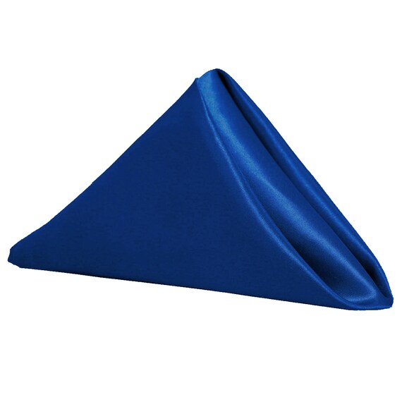 Royal Blue Napkin for Weddings Pack of 10 Wholesale Satin Etsy