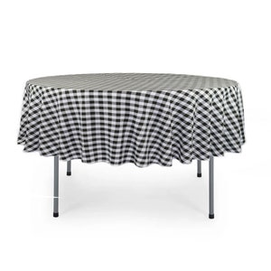 Robert Stanley Home Collection, Dining, Black And White Checkered  Tablecloth 84x6in