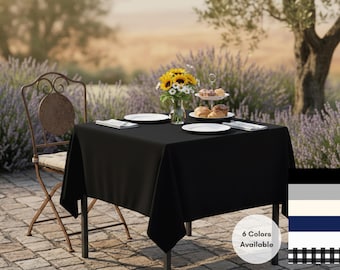Square Polyester Tablecloths | Restaurant, Catering, Wedding Tablecloths (60 X 60 Inch)
