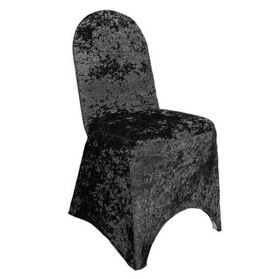 Black Velvet Spandex Chair Cover Stretch Chair Covers, Wedding