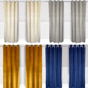 Royal Velvet Curtains with Grommets  52 in. (W) X 84 in. (L) - 2 Panels | Velvet Drapes/Curtains